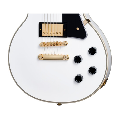 Guitarra Electrica Epiphone Les Paul Custom Alpine Blanca inspirada por Gibson, Color: Blanco, 5 image