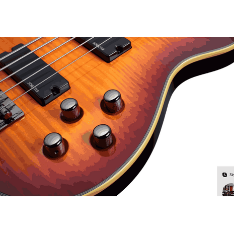 BAJO SCHECTER ELECTRICO OMEN EXTREME 5 VINTAGE SUNBURST MATE, Color: Vintage Sunburst, 4 image