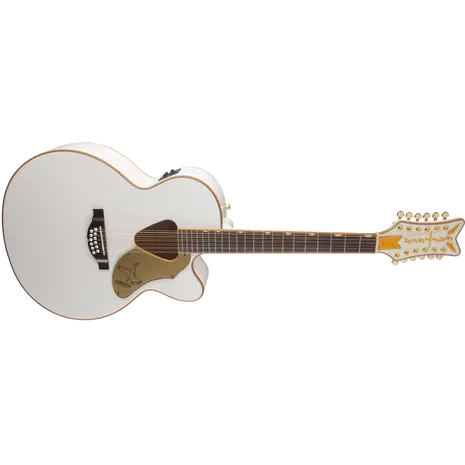 Guitarra Electroacustica Gretsch G5022CWFE-12 Rancher Falcon Blanca 12 cuerdas, 2 image