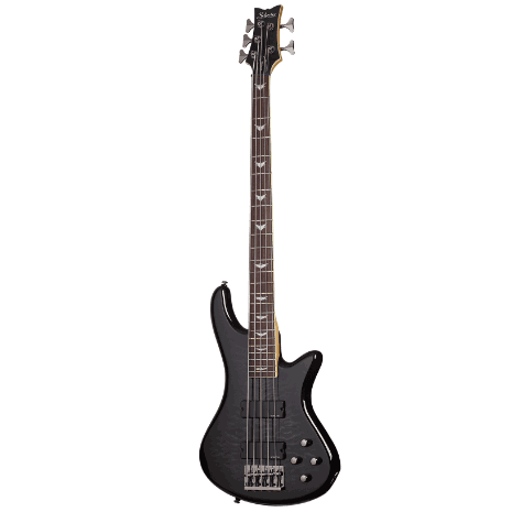 BAJO SCHECTER STILETTO EXTREME 5 NEGRO TRANSPARENTE, Color: Negro