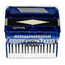 Acordeon Teclas Azul 3780 5 Registros Farinelli